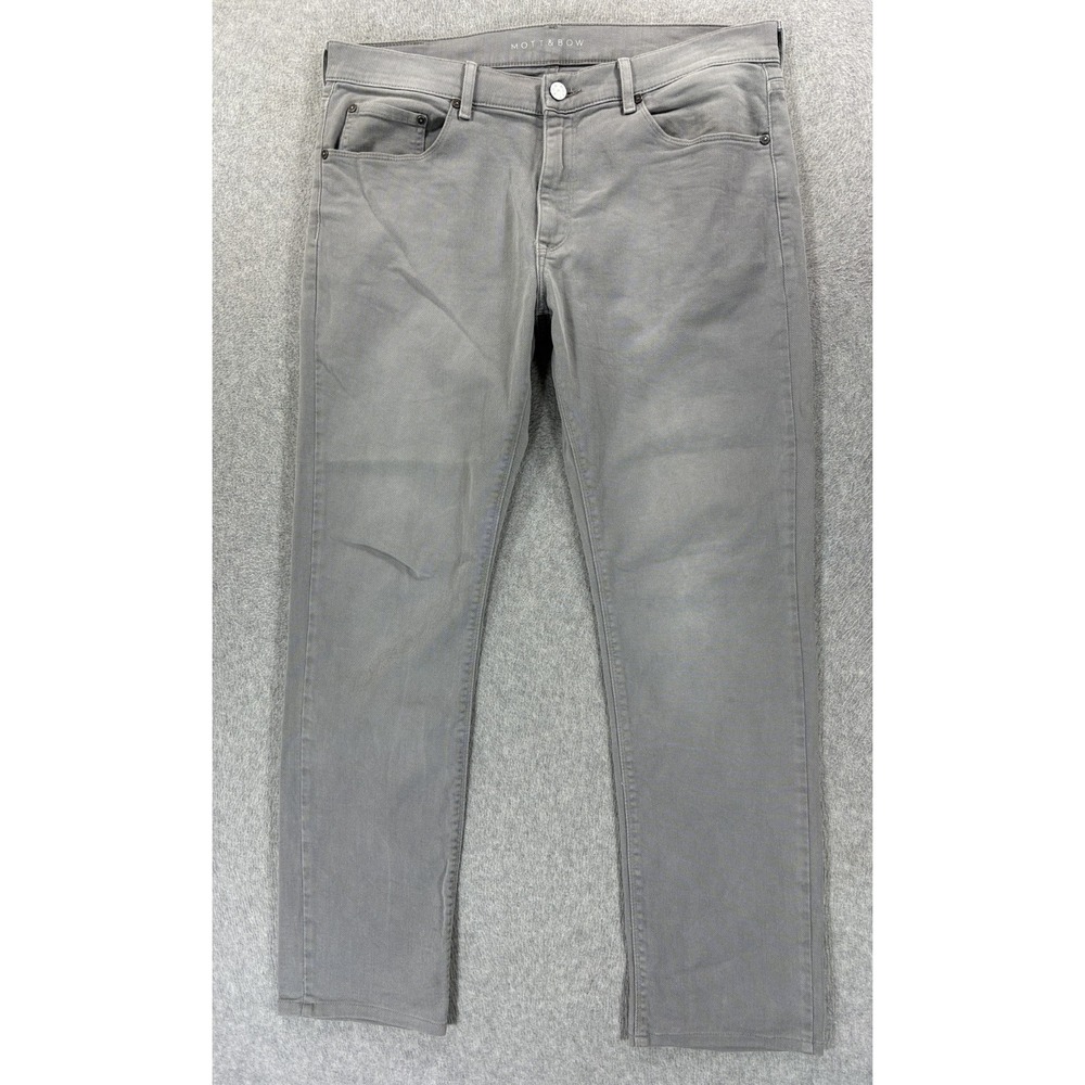 Mott & Bow Slim Fit 5 Pocket Jeans (Men's 34x30) Gray
